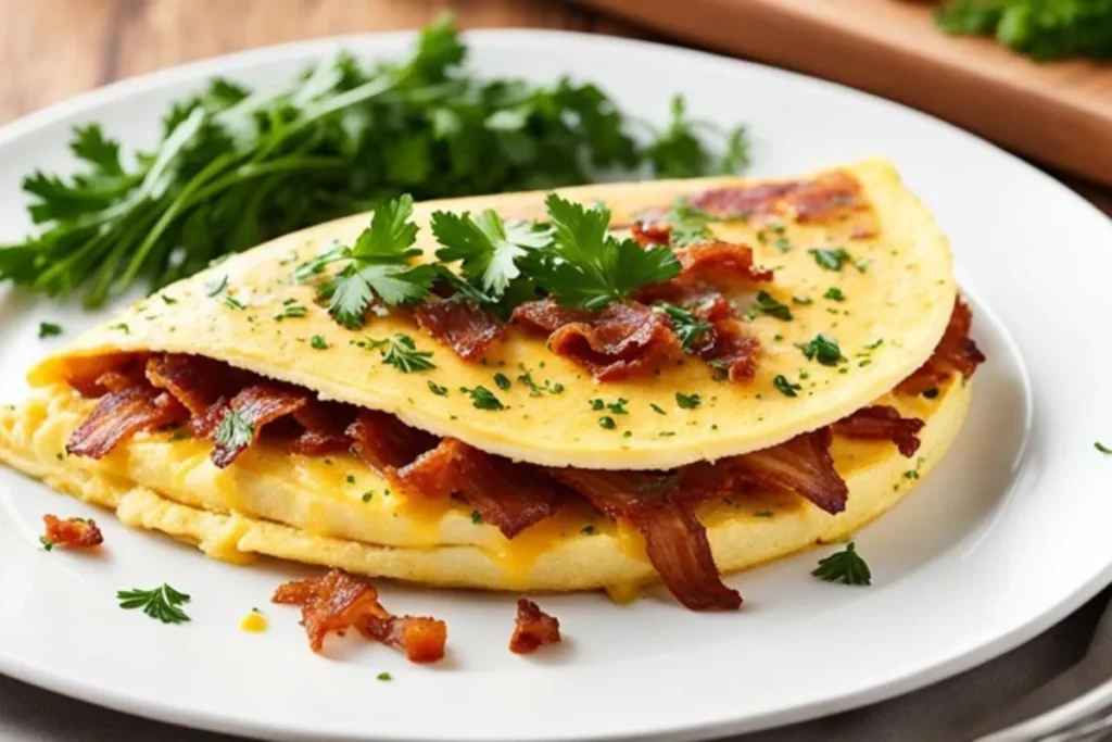 Omelete com bacon