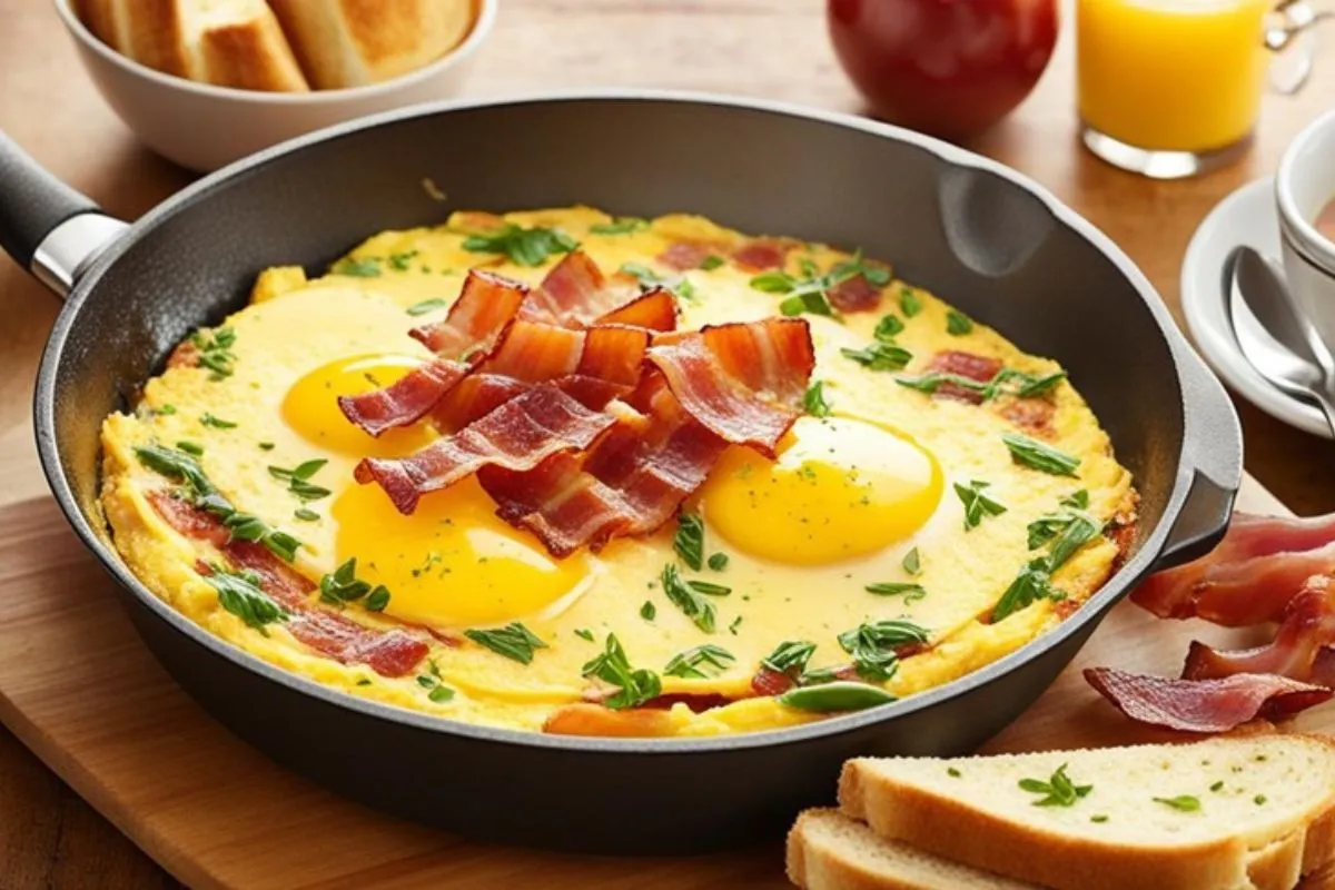 Omelete com bacon